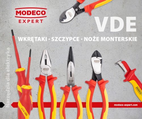 Narzędzia dla elektryka MODECO EXPERT z certyfikatem VDE